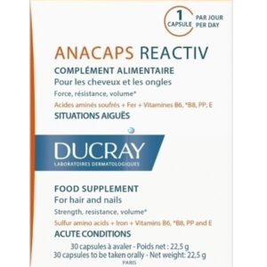 DUCRAY ANACAPS REACTIV CHEV ONGLES GELULES B/30